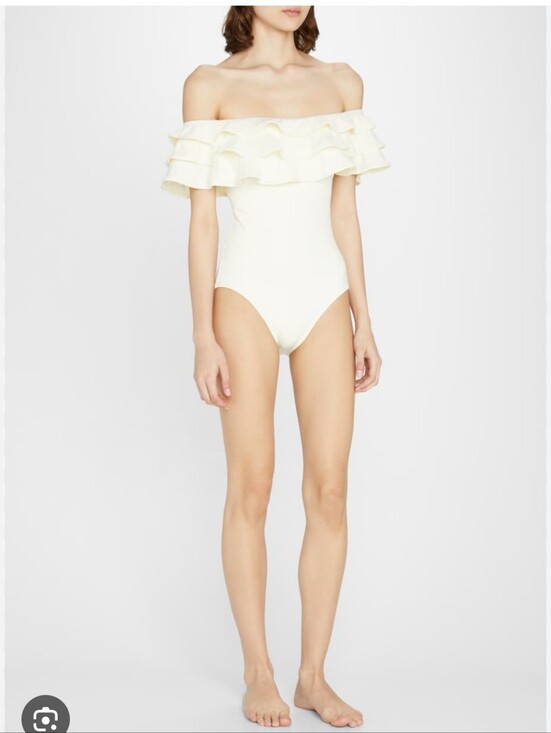 kate spade Other - Kate Spade Nwt Ruffle Off-Shoulder One-Piece Swimsuit - Cream Size Large